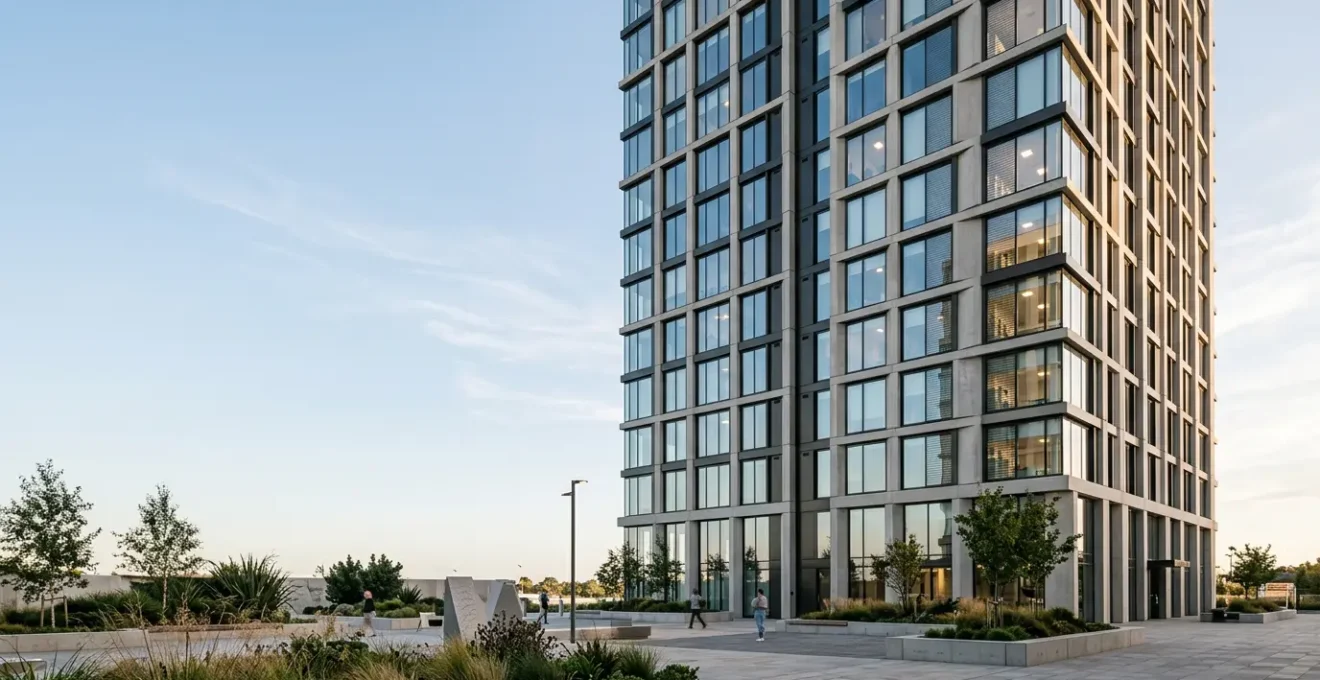 Modern purpose-built student accommodation building showcasing premium architectural design and high rental yield potential