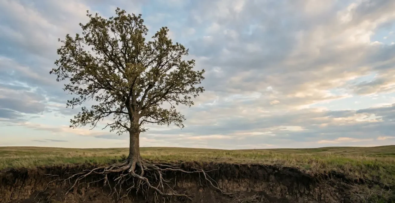 Environmental wide-angle photograph representing long-term wealth accumulation and compound growth