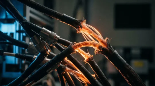 Critical moment in fintech infrastructure showing technical breaking point during scale